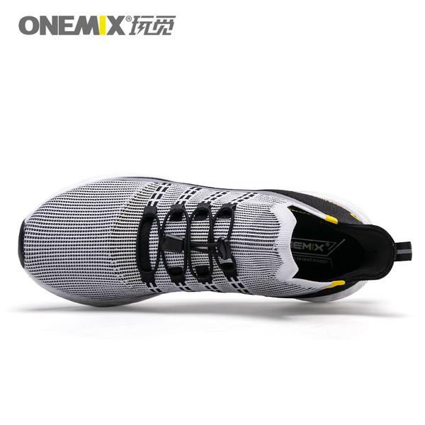 Black Yellow Sunday Shoes ONEMIX Men's Breathable Sneakers