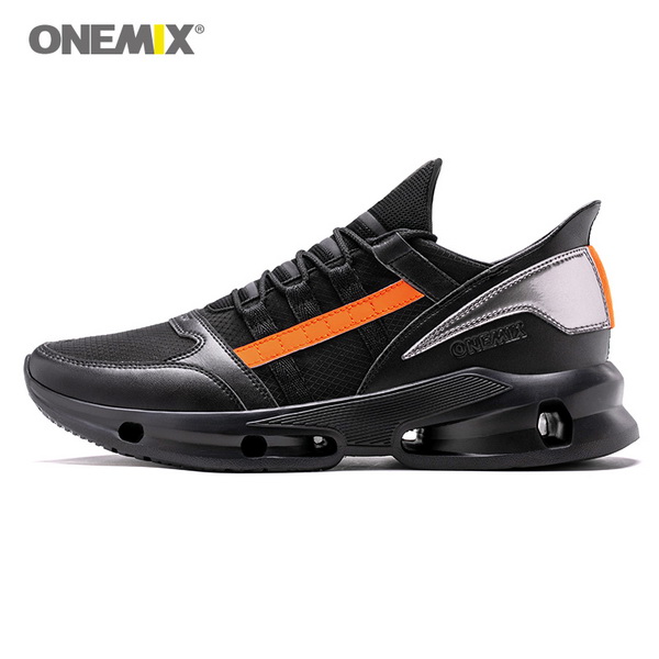 Black Orange Vintage Sneakers ONEMIX Men's Tennis Shoes - Click Image to Close