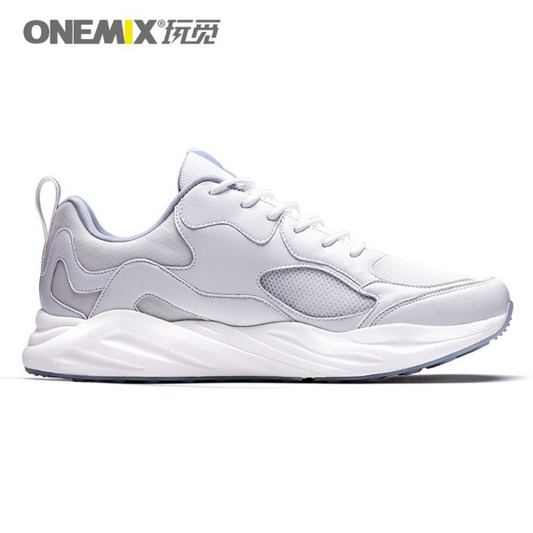 All White Classic Women's Sneakers ONEMIX Men's Lightweight Shoes - Click Image to Close