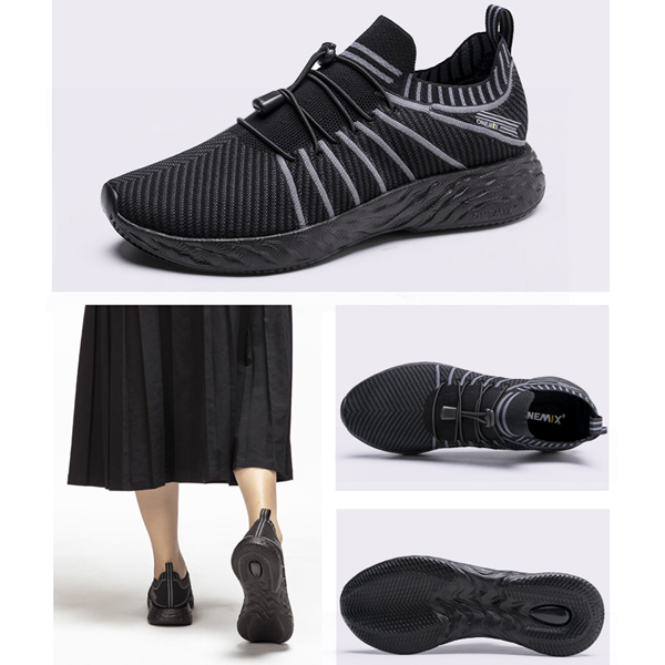All Black Summer Men's Sneakers ONEMIX Women's 350 Shoes - Click Image to Close