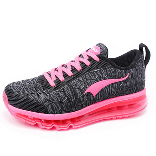 Black Pink Air Cushion Sneakers ONEMIX Women's Athletic Shoes - Click Image to Close
