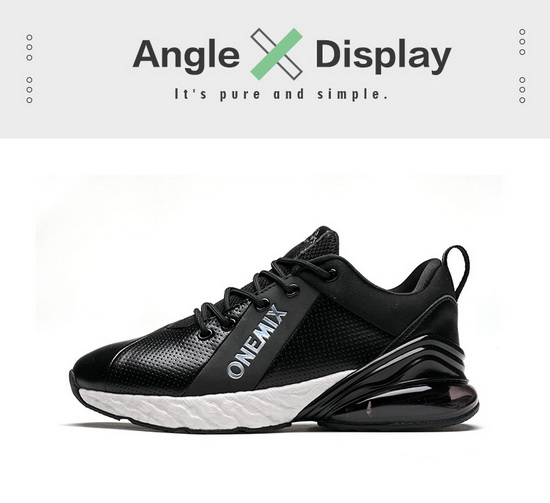 Black/White Shoes ONEMIX Jupiter Men's Absorption Cushion Sneakers