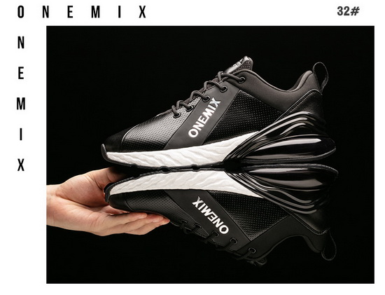 Black/White Shoes ONEMIX Jupiter Men's Absorption Cushion Sneakers - Click Image to Close