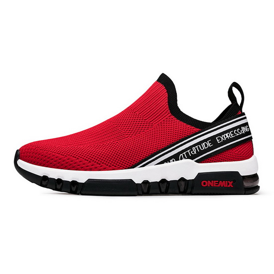 Red February Shoes ONEMIX Breathable Men's 280 Sneakers - Click Image to Close