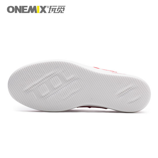 Red Flat Mesh Shoes ONEMIX Men's Slip On Sneakers - Click Image to Close