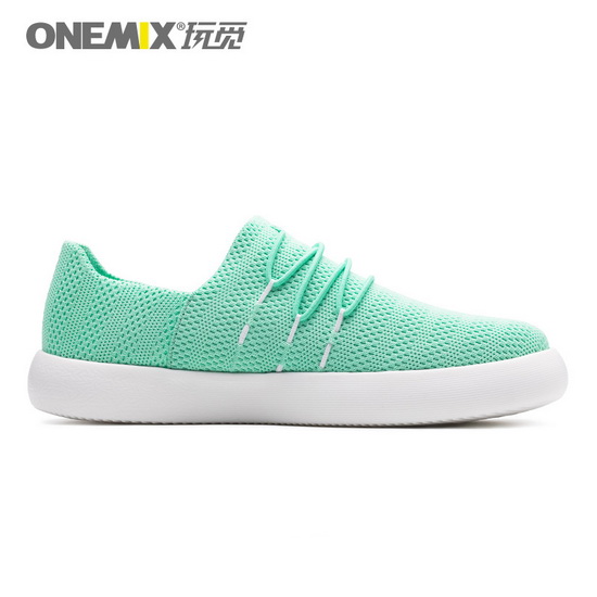 Light Green Slip On Sneakers ONEMIX Women's Flat Shoes