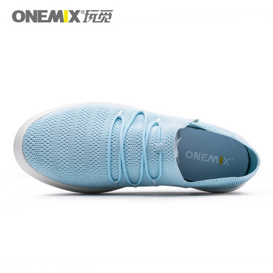 Sky Blue Slip On Shoes ONEMIX Women's Flat Sneakers