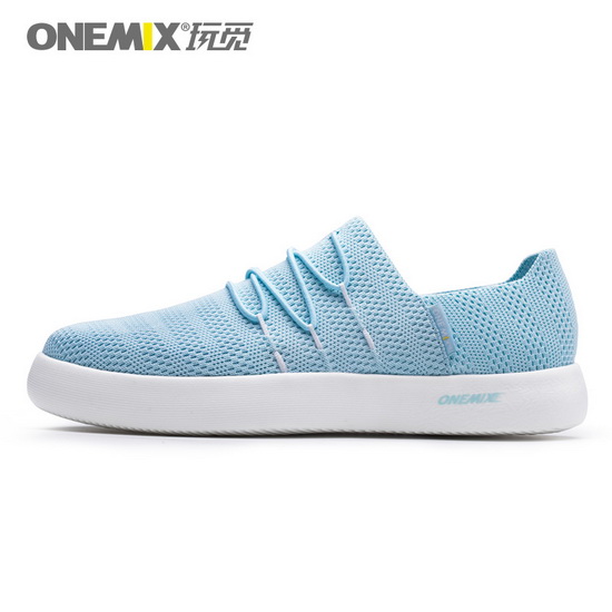 Sky Blue Slip On Shoes ONEMIX Women's Flat Sneakers