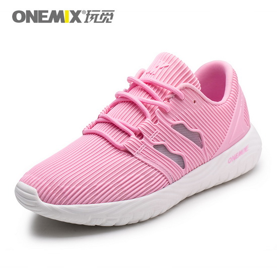 Pink April Sneakers ONEMIX Mesh Vamp Women's Jogging Shoes