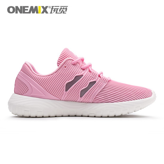 Pink April Sneakers ONEMIX Mesh Vamp Women's Jogging Shoes