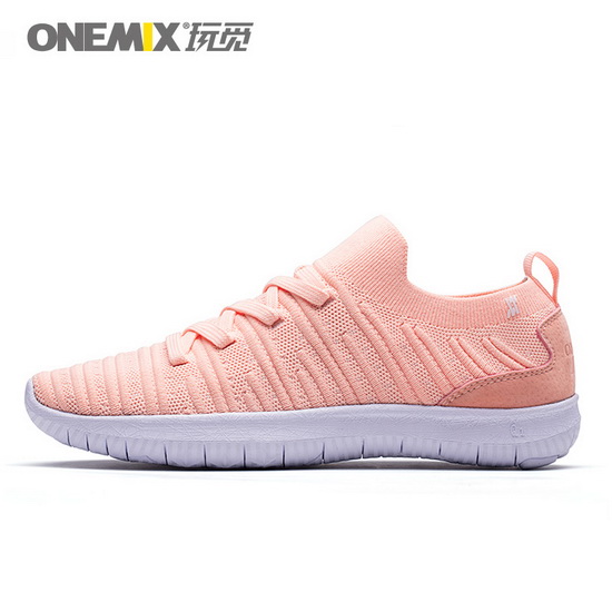 LightSalmon June Mesh Shoes ONEMIX Women's Sneakers - Click Image to Close