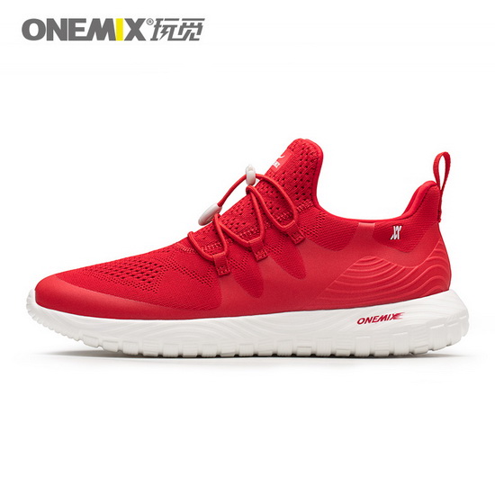 Red Listener Women's Sneakers ONEMIX Men's Cool Shoes - Click Image to Close