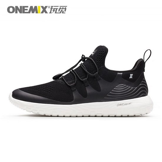 Black Listener Women's Shoes ONEMIX Men's Soft Sneakers - Click Image to Close