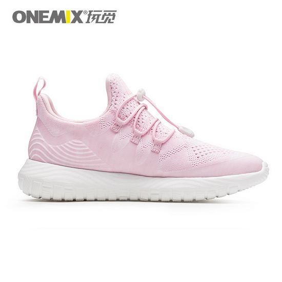 Pink Listener Sneakers ONEMIX Women's Breathable Shoes - Click Image to Close
