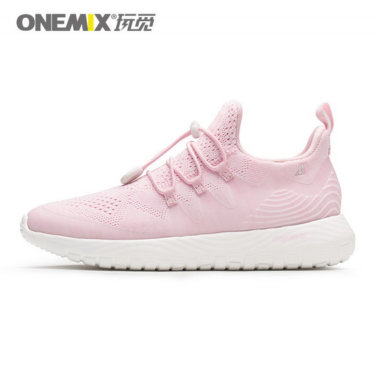 Pink Listener Sneakers ONEMIX Women's Breathable Shoes - Click Image to Close