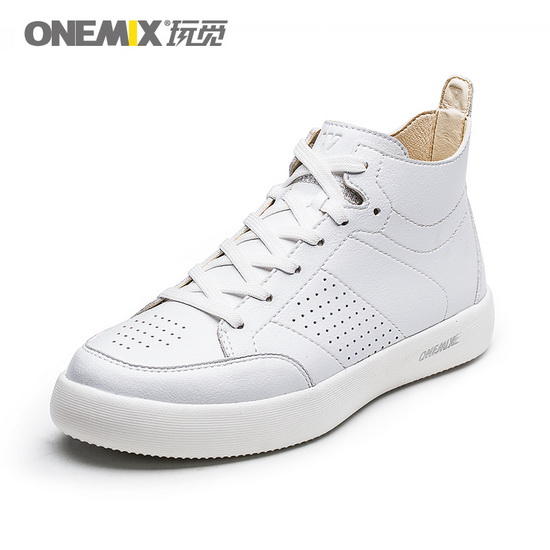 ONEMIX Men &Women Casual Shoes Water Proof Leather Walking Shoes 