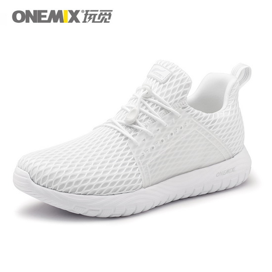 White Spring Sneakers ONEMIX Light Women's Breathable Shoes - Click Image to Close
