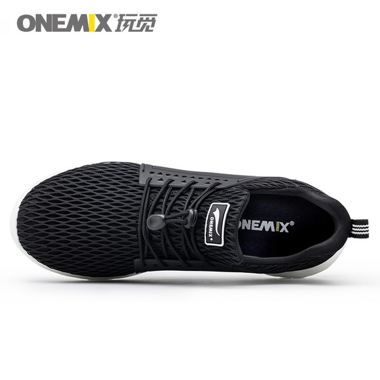 Black Spring Women's Shoes ONEMIX Men's Tennis Sneakers - Click Image to Close