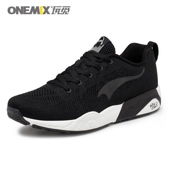 Black Athlon Shoes ONEMIX Men's Breathable Sneakers