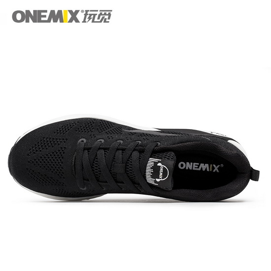 Black Athlon Shoes ONEMIX Men's Breathable Sneakers - Click Image to Close