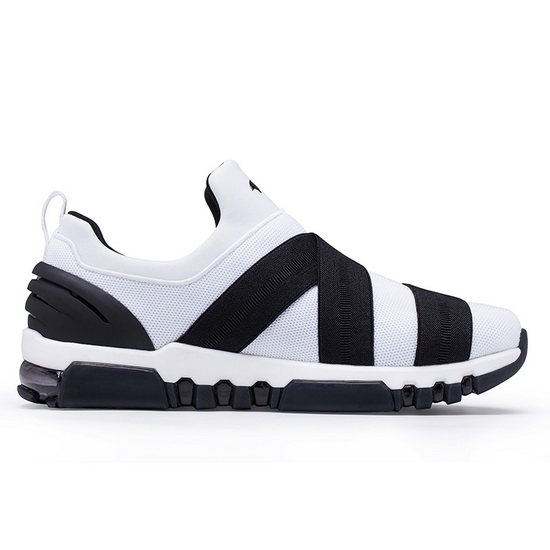 White/Black KeyBand Women's Sneakers ONEMIX Men's Running Shoes - Click Image to Close