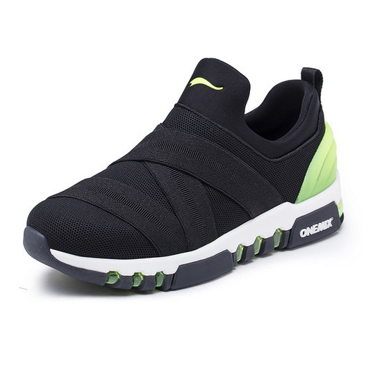 Black/Green KeyBand Shoes ONEMIX Men's Walking Sneakers