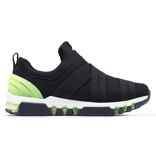 Black/Green KeyBand Shoes ONEMIX Men's Walking Sneakers - Click Image to Close