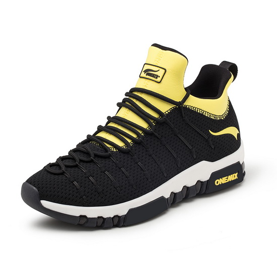 Black/Yellow Raptors Women's Sneakers ONEMIX Anti-skid Men's Shoes