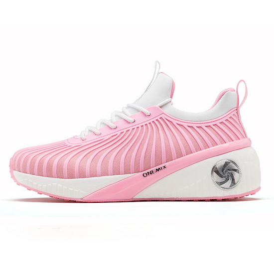 Pink/White Typhoon Women's Shoes ONEMIX Running Sneakers - Click Image to Close