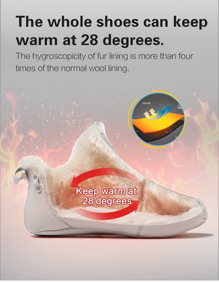 White No Glue Lovers ONEMIX Warm Keeping Indoor Shoes