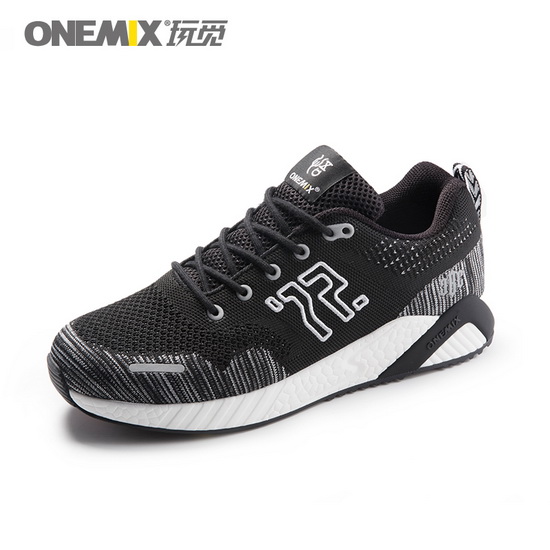Black/White Goku Shoes ONEMIX Men's Athletic Sneakers - Click Image to Close