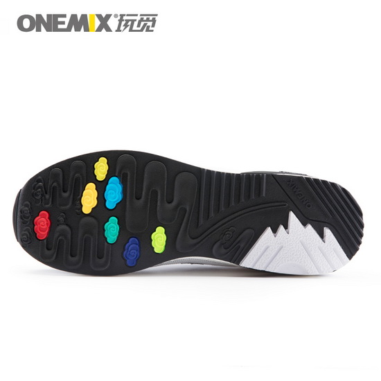Black/White Goku Shoes ONEMIX Men's Athletic Sneakers - Click Image to Close