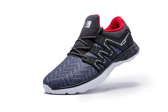 Gray/Red Panther II Sneakers ONEMIX Men's Running Shoes - Click Image to Close
