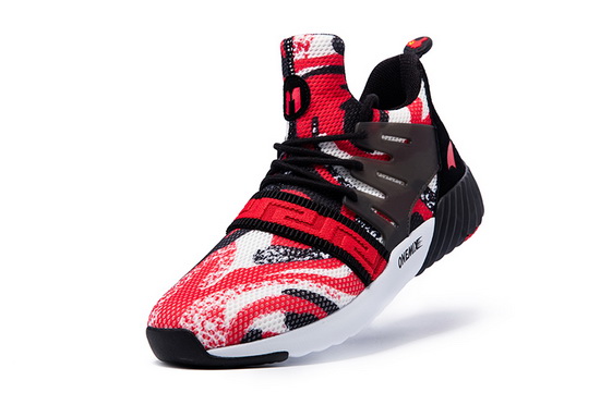 Red/White Graphic Sneakers ONEMIX Men's Running Shoes - Click Image to Close