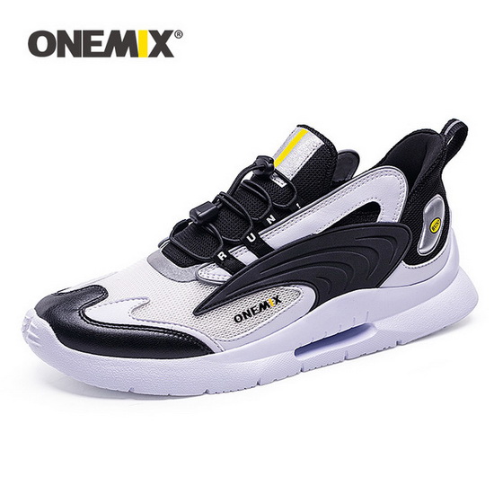 White/Black Marauder Women's Shoes ONEMIX Men's Dad Sneakers - Click Image to Close