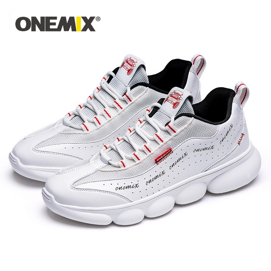 White/Red Hellion Travelling Sneakers ONEMIX Men's Dad Shoes