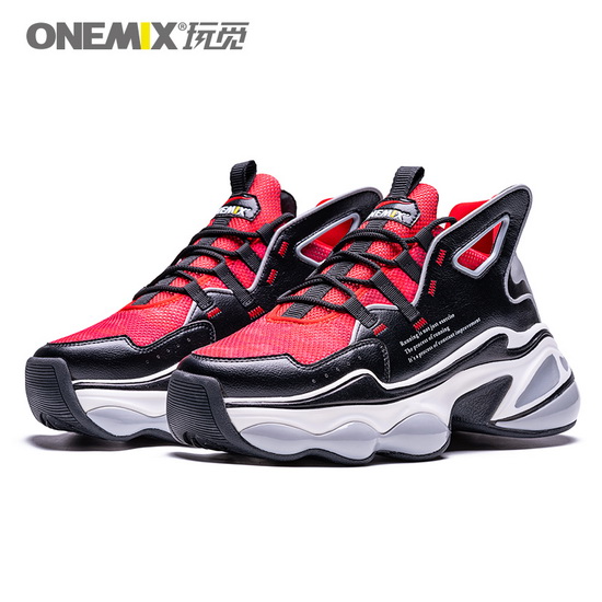 Red/Black/White Dumbo Shoes ONEMIX Lucky Men's Sneakers