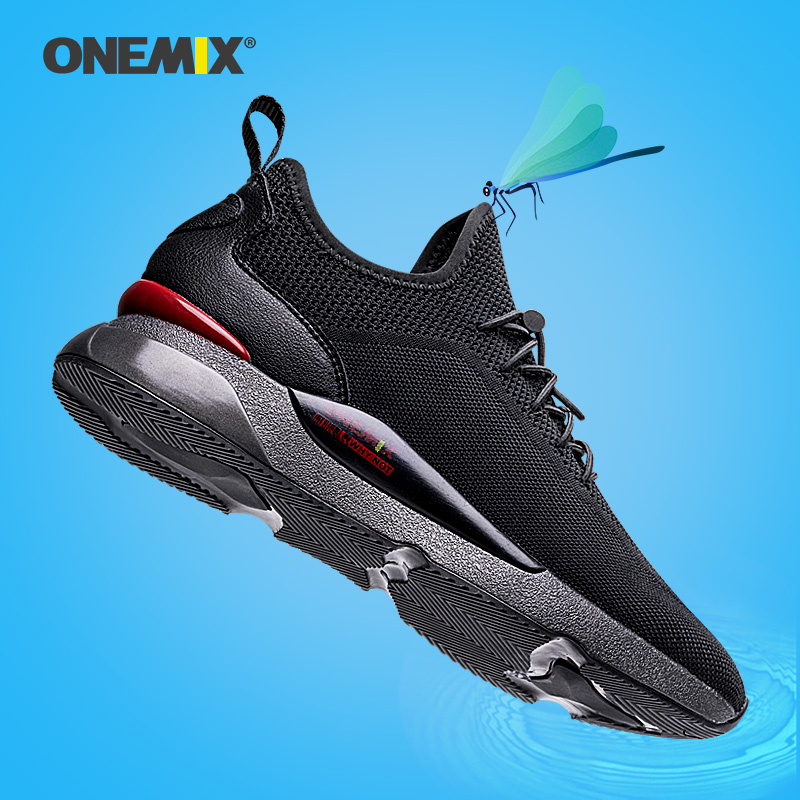 Black Dragonfly Sneakers ONEMIX Men's Breathable Shoes