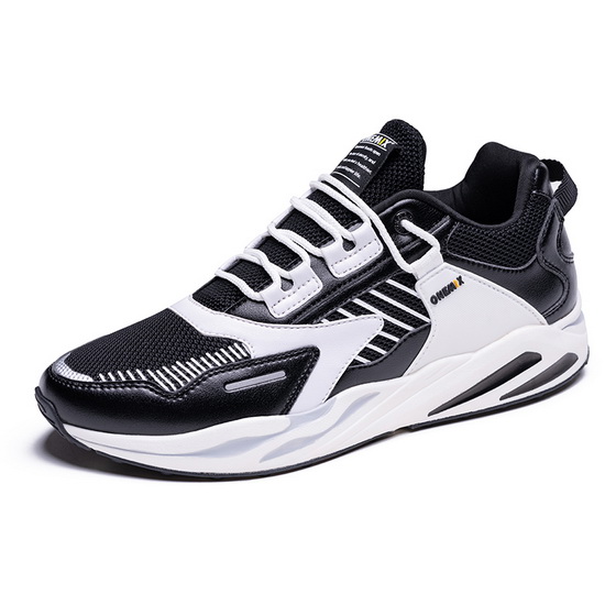White/Black Wild Sneakers ONEMIX Breathable Men's Dad Shoes - Click Image to Close