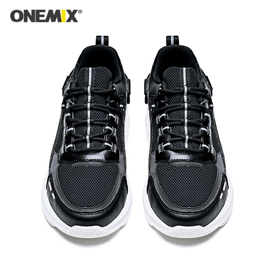 Black/White Travel Women's Sneakers ONEMIX Walking Men's Dad Shoes
