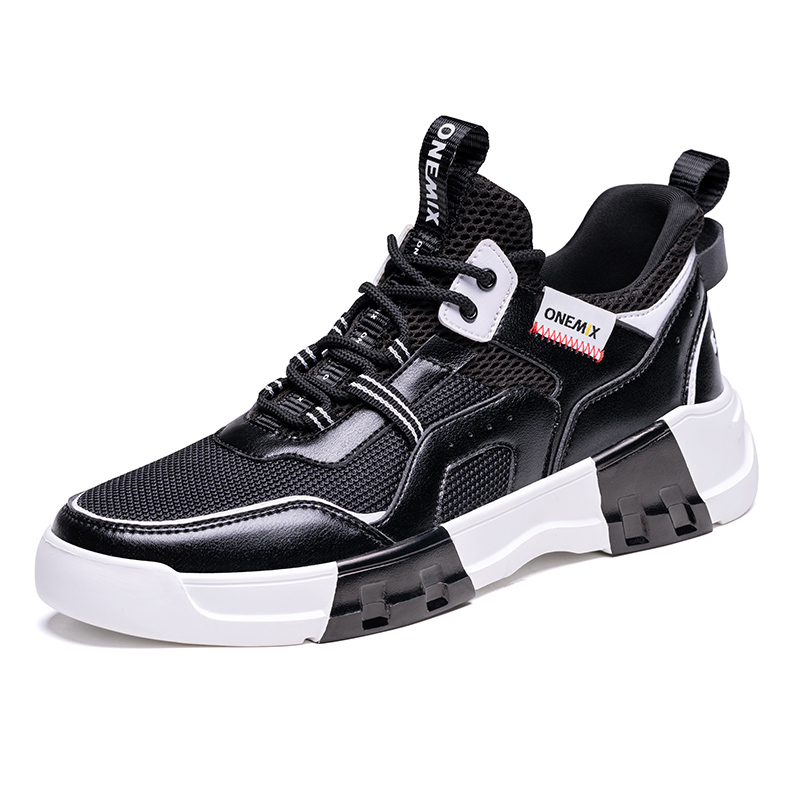 Black/White Chunky Fresh Shoes ONEMIX Men's Comfortable Sneakers