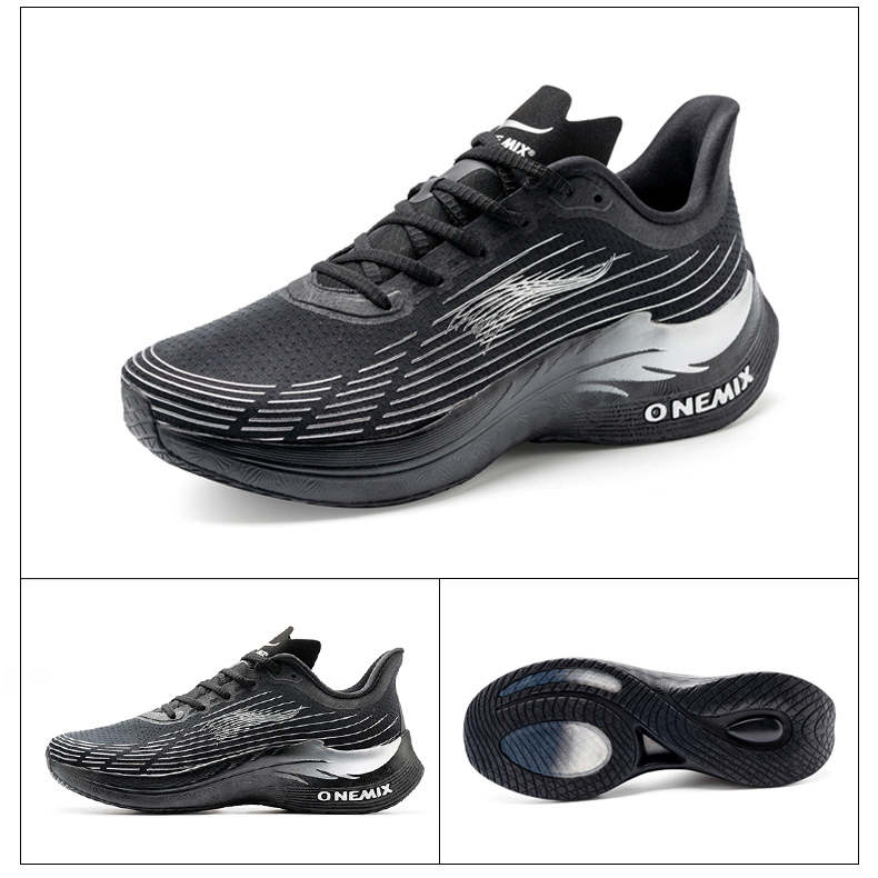 Black Lightning Women's Sneakers ONEMIX Men's Running Shoes