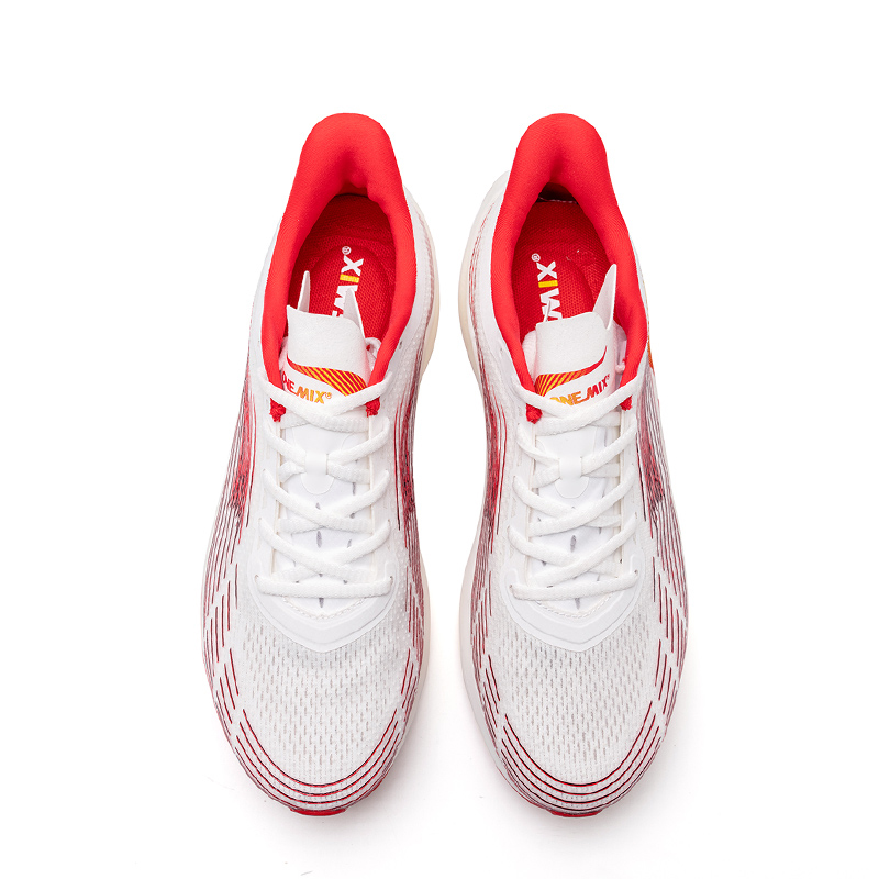 White/Red Lightning Women's Sneakers ONEMIX Men's Outdoor Shoes