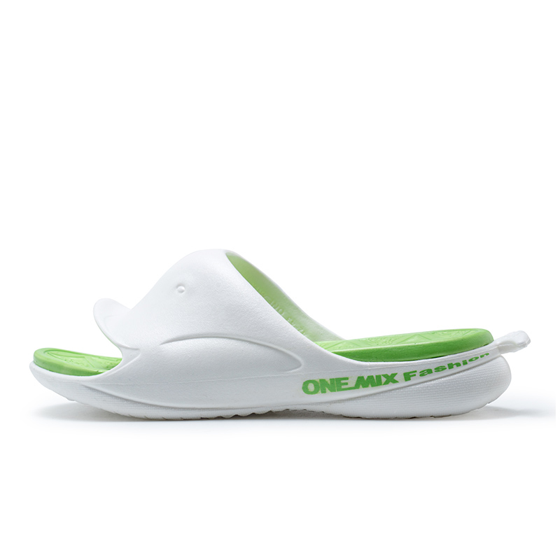 Green/White Men's Slippers ONEMIX Women's Quick Drying Shoes - Click Image to Close