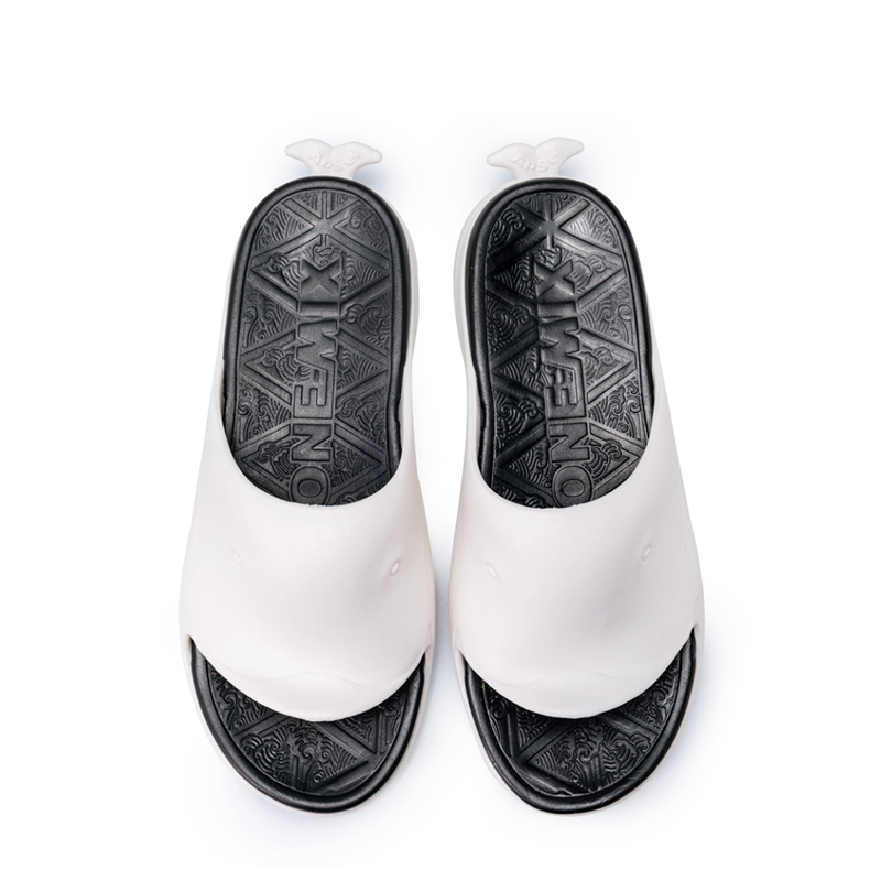 Black/White Slippers ONEMIX Men's Quick Drying Shoes - Click Image to Close