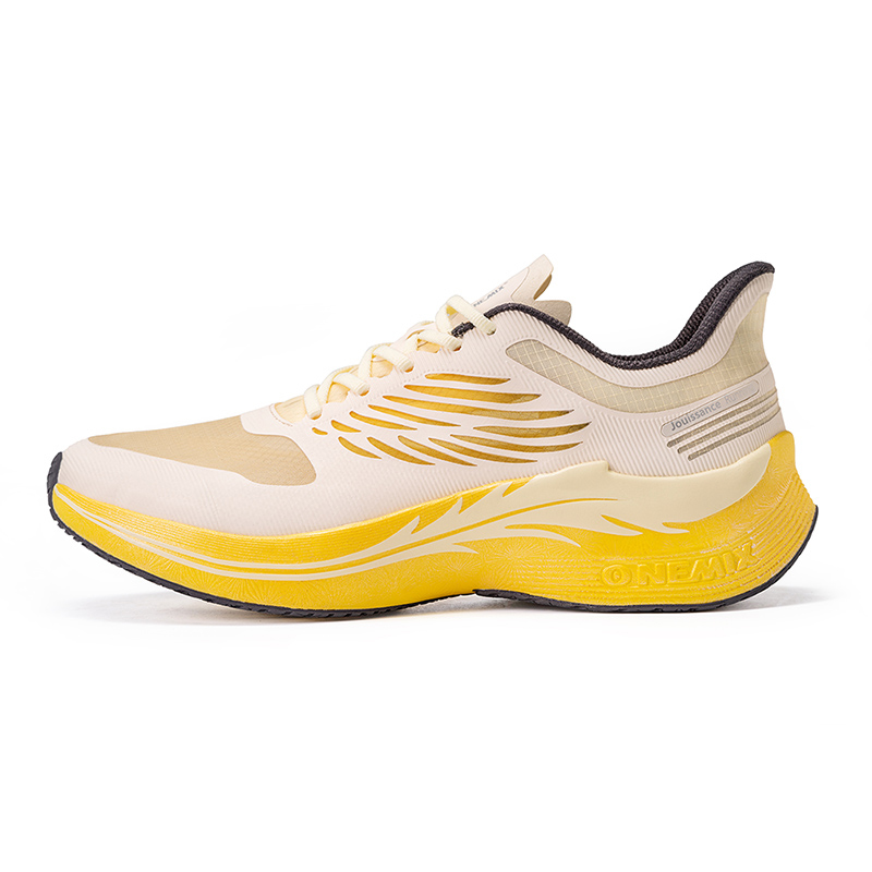 White/Yellow GAT-X103 Lifestyle ONEMIX Running Shoes for Men - Click Image to Close