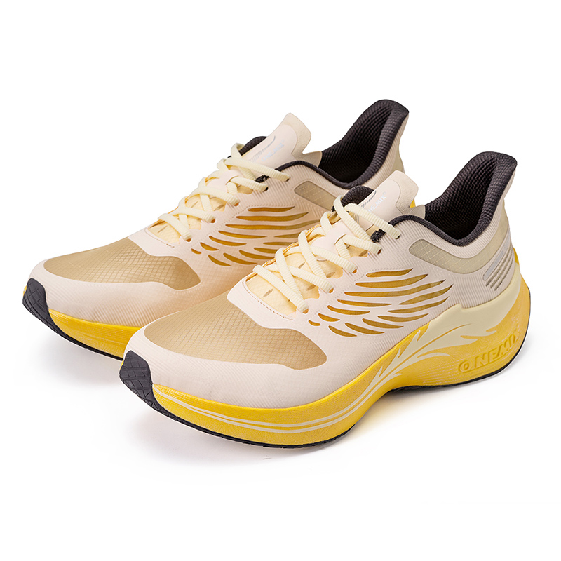 White/Yellow GAT-X103 Lifestyle ONEMIX Running Shoes for Men - Click Image to Close