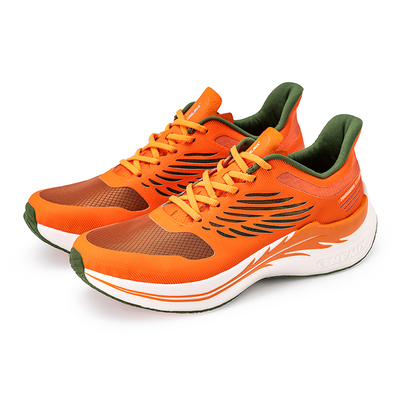 Orange/White GAT-X103 Breathable ONEMIX Running Shoes for Men - Click Image to Close