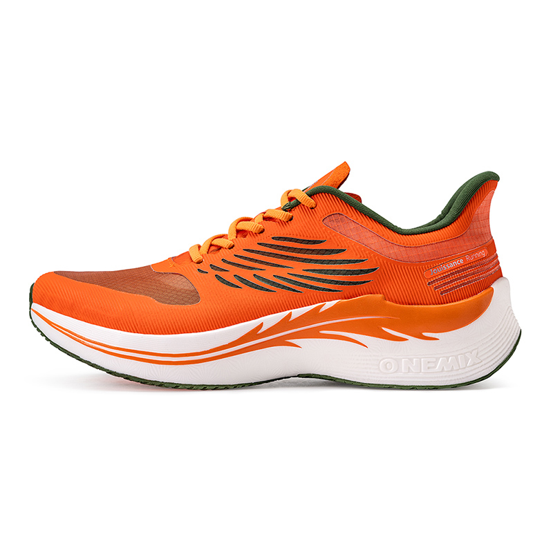 Orange/White GAT-X103 Breathable ONEMIX Running Shoes for Men - Click Image to Close