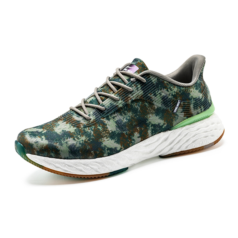 Green Camouflage Workout ONEMIX Running Shoes for Men Women - Click Image to Close